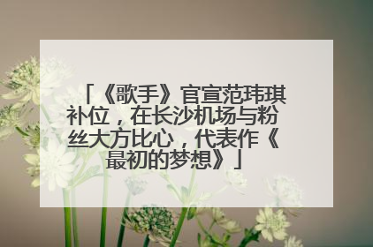 《歌手》官宣范玮琪补位，在长沙机场与粉丝大方比心，代表作《最初的梦想》