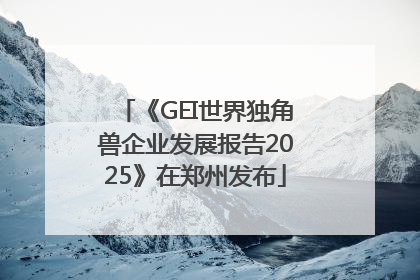 《GEI世界独角兽企业发展报告2025》在郑州发布
