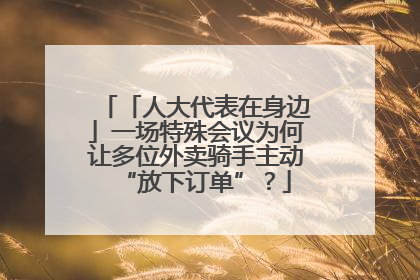 「人大代表在身边」一场特殊会议为何让多位外卖骑手主动“放下订单”？