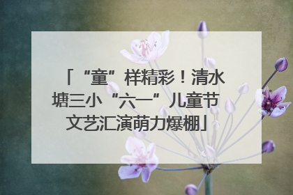 “童”样精彩！清水塘三小“六一”儿童节文艺汇演萌力爆棚