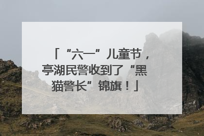 “六一”儿童节，亭湖民警收到了“黑猫警长”锦旗！
