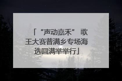 “声动嘉禾” 歌王大赛普满乡专场海选圆满举举行