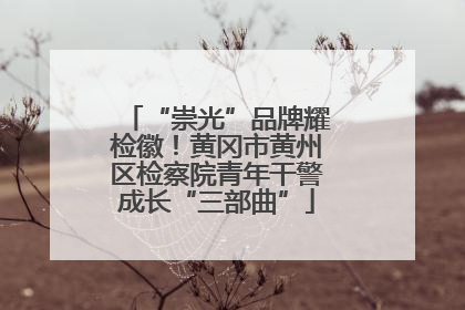 “崇光”品牌耀检徽！黄冈市黄州区检察院青年干警成长“三部曲”