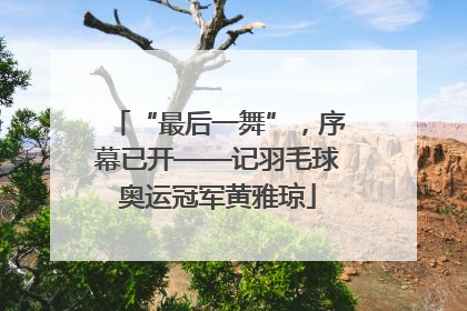 “最后一舞”，序幕已开——记羽毛球奥运冠军黄雅琼