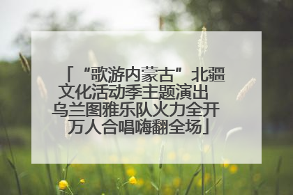 “歌游内蒙古”北疆文化活动季主题演出 乌兰图雅乐队火力全开 万人合唱嗨翻全场