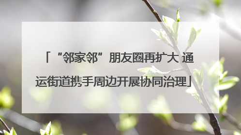 “邻家邻”朋友圈再扩大 通运街道携手周边开展协同治理