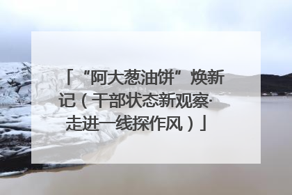 “阿大葱油饼”焕新记（干部状态新观察·走进一线探作风）
