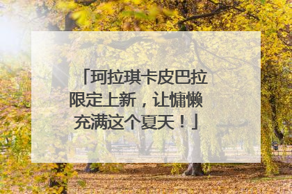 珂拉琪卡皮巴拉限定上新，让慵懒充满这个夏天！