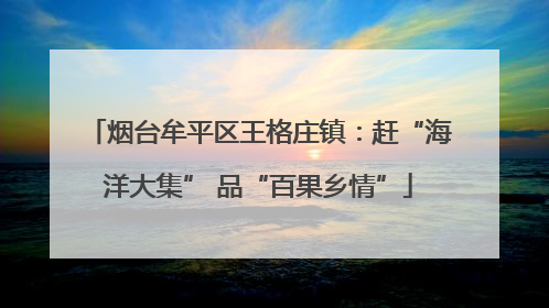 烟台牟平区王格庄镇：赶“海洋大集” 品“百果乡情”