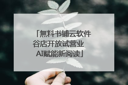 無料书铺云软件谷店开放试营业 AI赋能新阅读