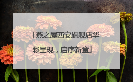 燕之屋西安旗舰店华彩呈现，启序新章