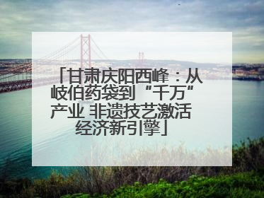 甘肃庆阳西峰：从岐伯药袋到“千万”产业 非遗技艺激活经济新引擎