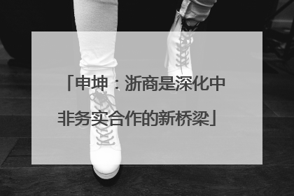 申坤：浙商是深化中非务实合作的新桥梁