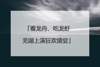 看龙舟、吃龙虾 芜湖上演狂欢盛宴