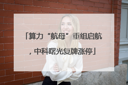 算力“航母”重组启航，中科曙光复牌涨停