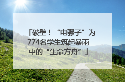 破壁！“电骡子”为774名学生筑起暴雨中的“生命方舟”