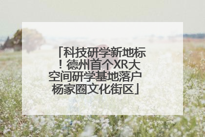 科技研学新地标！德州首个XR大空间研学基地落户杨家圈文化街区