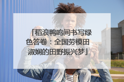 稻浪鸭鸣间书写绿色答卷：全国劳模田淑娴的田野振兴梦