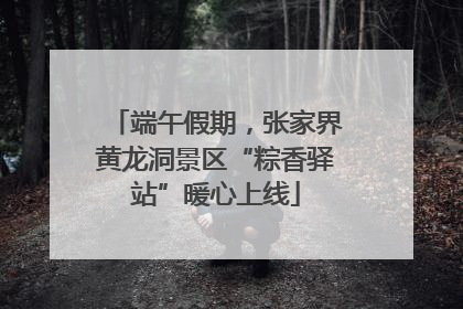 端午假期，张家界黄龙洞景区“粽香驿站”暖心上线