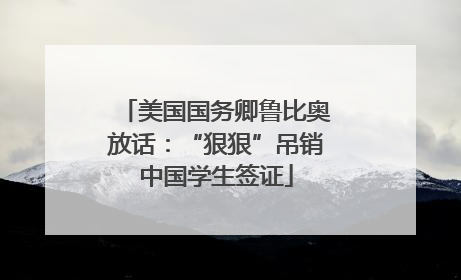 美国国务卿鲁比奥放话：“狠狠”吊销中国学生签证