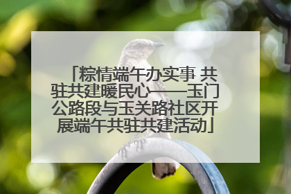 粽情端午办实事 共驻共建暖民心——玉门公路段与玉关路社区开展端午共驻共建活动