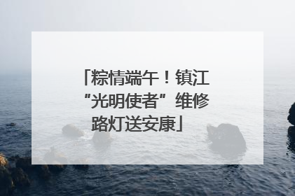 粽情端午！镇江“光明使者”维修路灯送安康
