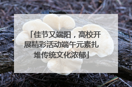 佳节又端阳，高校开展精彩活动端午元素扎堆传统文化浓郁