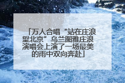 万人合唱“站在庄浪望北京”乌兰图雅庄浪演唱会上演了一场最美的雨中双向奔赴