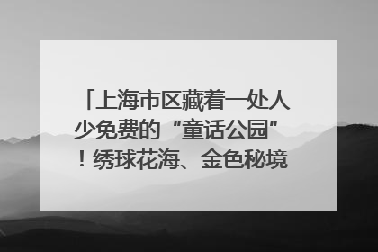 上海市区藏着一处人少免费的“童话公园”！绣球花海、金色秘境……地铁直达→
