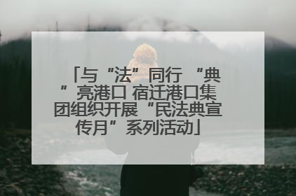 与“法”同行 “典”亮港口 宿迁港口集团组织开展“民法典宣传月”系列活动