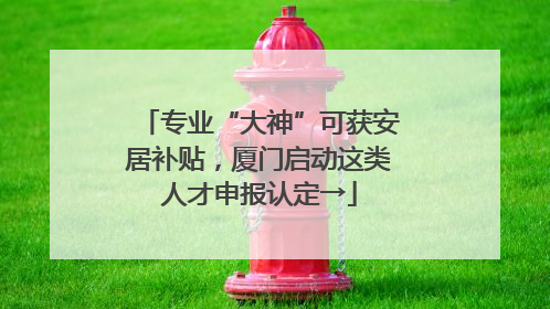 专业“大神”可获安居补贴，厦门启动这类人才申报认定→