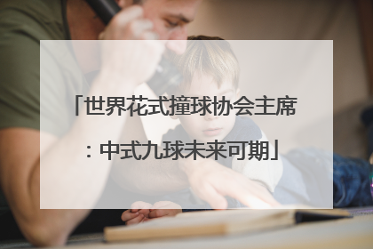 世界花式撞球协会主席：中式九球未来可期