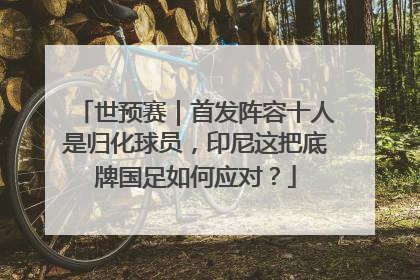 世预赛｜首发阵容十人是归化球员，印尼这把底牌国足如何应对？