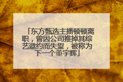 东方甄选主播顿顿离职，曾因公司推掉其综艺邀约而失望，被称为下一个董宇辉