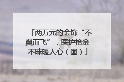 两万元的金饰“不翼而飞”，医护拾金不昧暖人心（图）