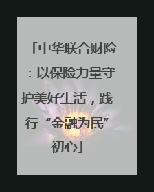 中华联合财险：以保险力量守护美好生活，践行“金融为民”初心