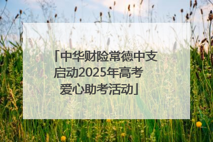 中华财险常德中支启动2025年高考爱心助考活动