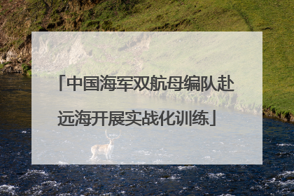 中国海军双航母编队赴远海开展实战化训练
