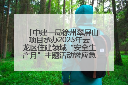 中建一局徐州翠屏山项目承办2025年云龙区住建领域“安全生产月”主题活动暨应急救援演练观摩会