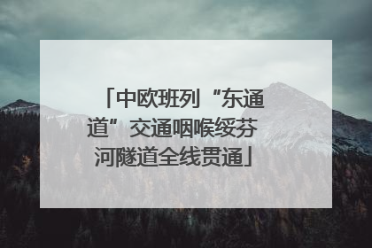 中欧班列“东通道”交通咽喉绥芬河隧道全线贯通