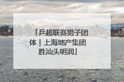 乒超联赛男子团体｜上海地产集团胜汕头明润