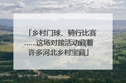 乡村门球、骑行比赛……这场对接活动藏着许多河北乡村宝藏
