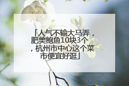人气不输大马弄，肥美鲍鱼10块3个，杭州市中心这个菜市便宜好逛