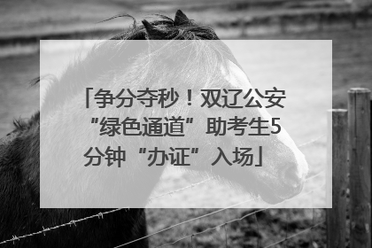 争分夺秒！双辽公安“绿色通道”助考生5分钟“办证”入场