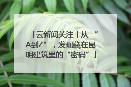 云新闻关注丨从 “A到Z”，发现藏在昆明建筑里的“密码”