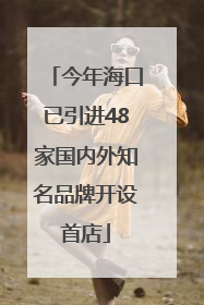 今年海口已引进48家国内外知名品牌开设首店