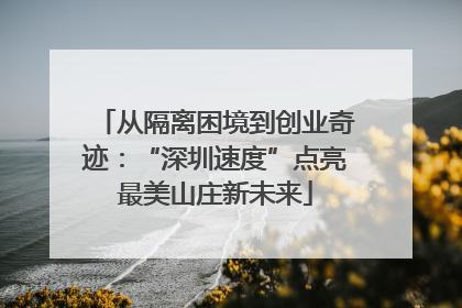 从隔离困境到创业奇迹：“深圳速度”点亮最美山庄新未来