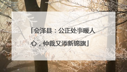 会泽县：公正处事暖人心，仲裁又添新锦旗
