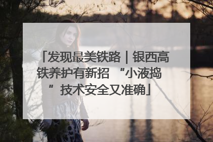 发现最美铁路｜银西高铁养护有新招 “小液捣”技术安全又准确