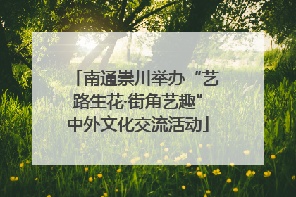 南通崇川举办“艺路生花·街角艺趣”中外文化交流活动